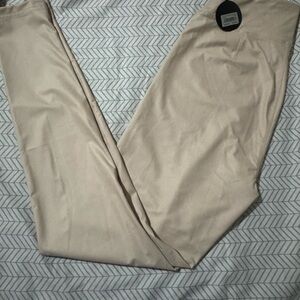 Offline by Aerie Cream Full-Length Faux Leather Leggings